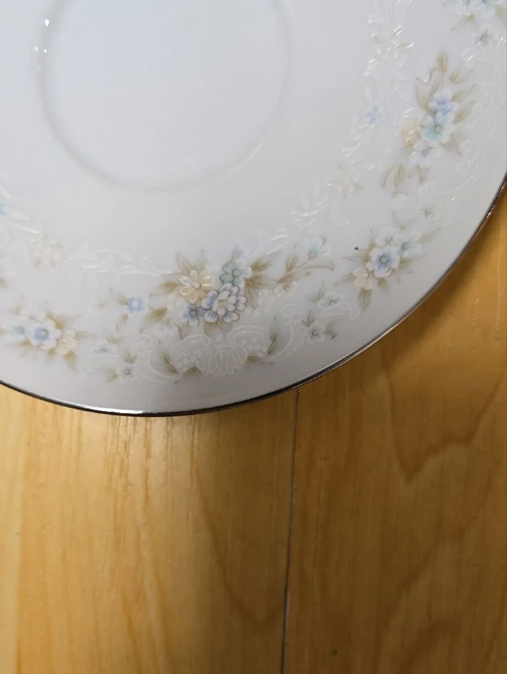 Elegant Noritake, White Floral Teacup and Saucer Set